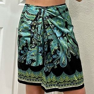Vintage Y2k Paisley Richie Tailor Wrap Skirt